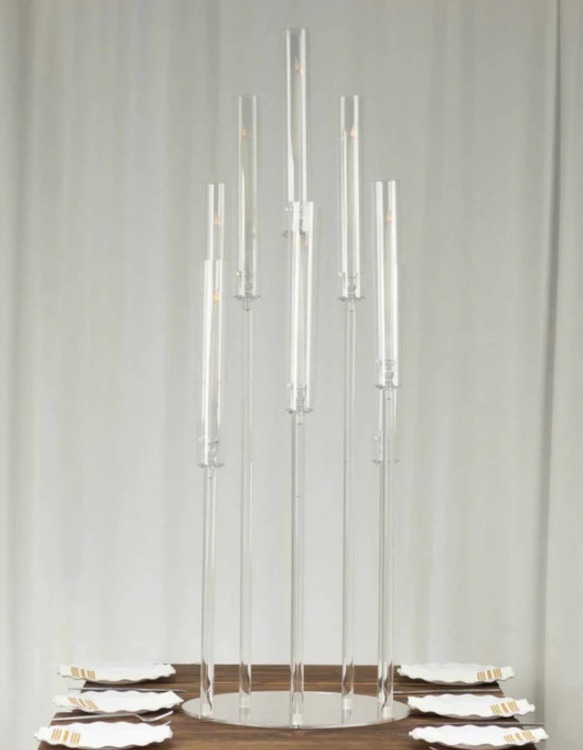 Clear Candelabra Centerpiece